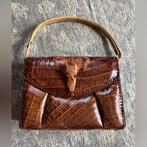 Alligator Leather Handbag